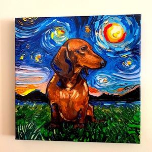 Starry night dachshund